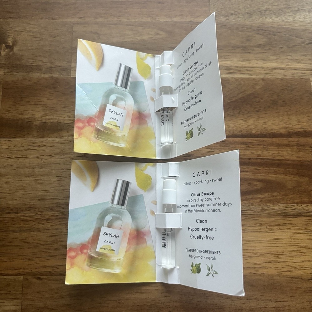 2 Skylar CAPRI EDT Womens Perfume Spray SAMPLE SIZE Vial 1.5 ml Eau De Toilette